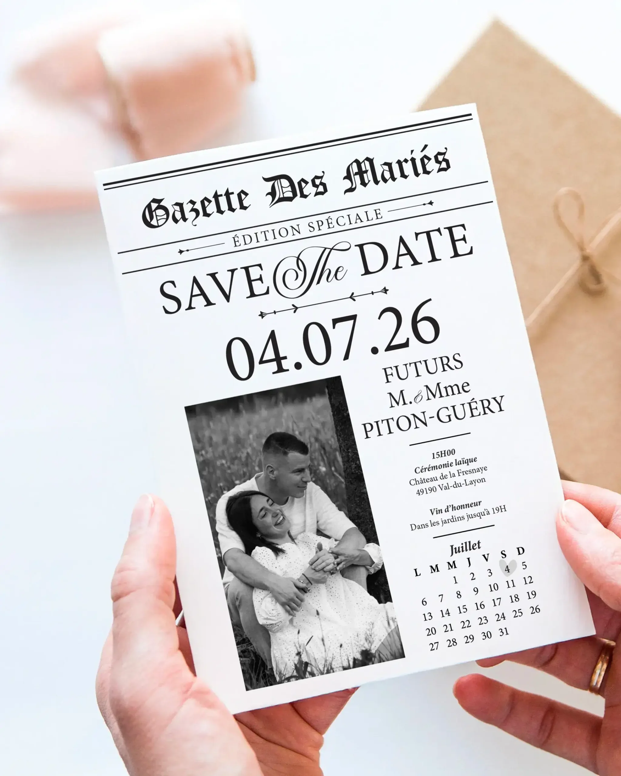 faire-part mariage version A5