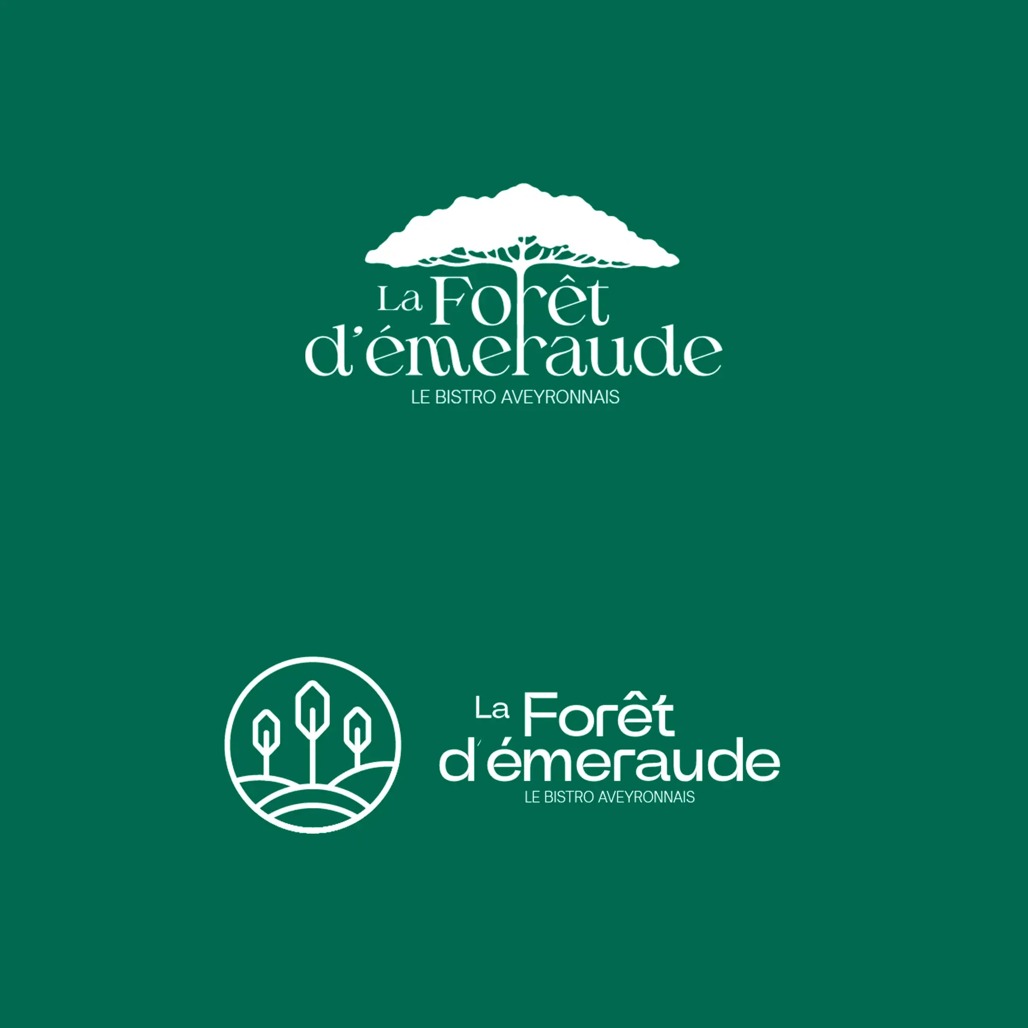 Refonte du logo pourle restaurant "La forêt d'émeraude"
